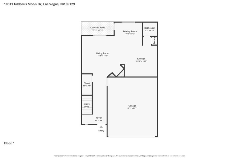 2,245/Mo, 10611 Gibbous Moon Dr Las Vegas, NV 89129 Floor Plan View