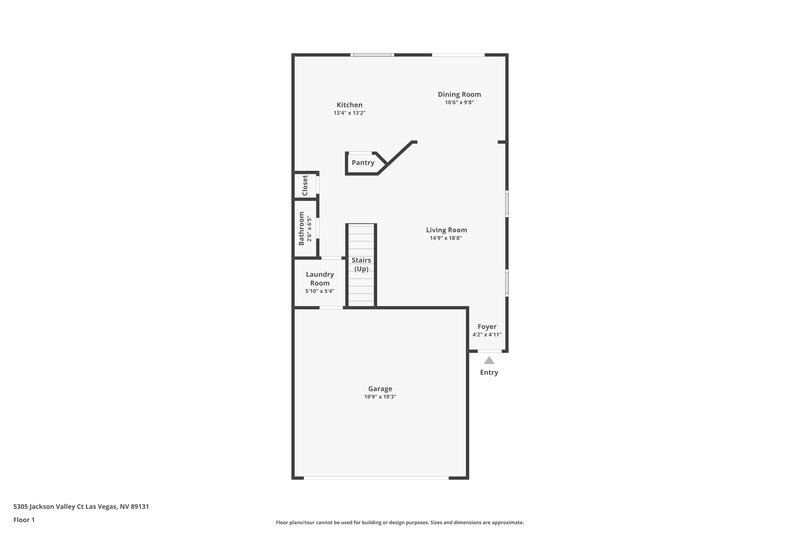 1,950/Mo, 5305 Jackson Valley Court Las Vegas, NV 89131 Floor Plan View