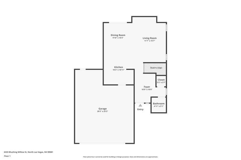 1,760/Mo, 6333 Blushing Willow Street North Las Vegas, NV 89081 Floor Plan View