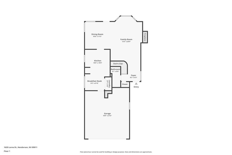 1,795/Mo, 1620 Lorna Drive Henderson, NV 89011 Floor Plan View