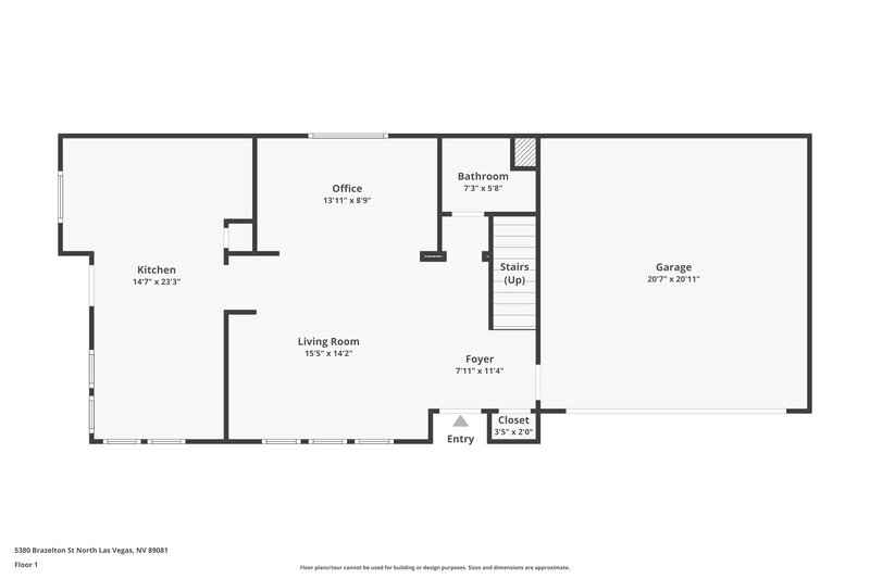1,985/Mo, 5380 Brazelton St North Las Vegas, NV 89081 Floor Plan View