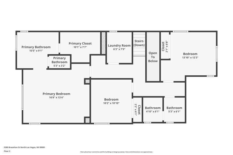 1,985/Mo, 5380 Brazelton St North Las Vegas, NV 89081 Floor Plan View 2