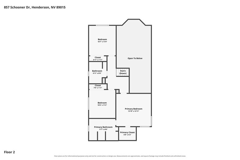 2,105/Mo, 857 Schooner Dr Henderson, NV 89015 Floor Plan View 2