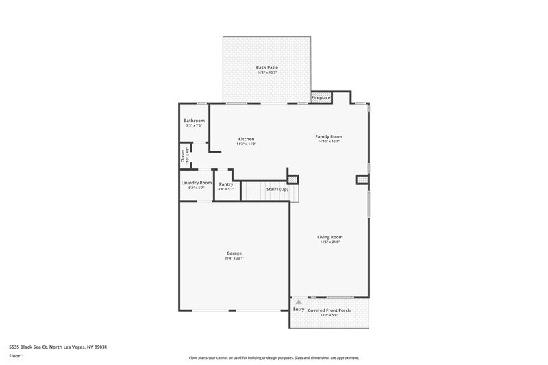 1,950/Mo, 5535 Black Sea Ct North Las Vegas, NV 89031 Floor Plan View