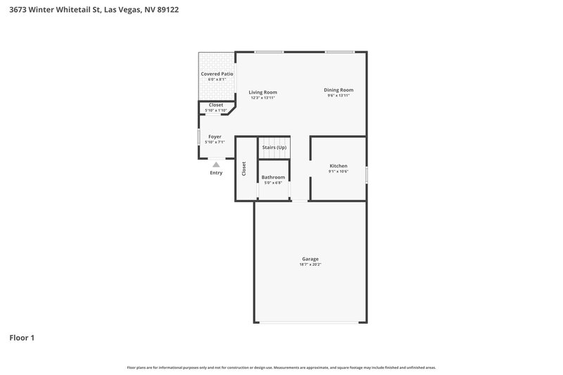 1,950/Mo, 3673 Winter Whitetail Street Las Vegas, NV 89122 Floor Plan View