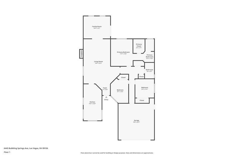 1,875/Mo, 6445 Bubbling Springs Ave Las Vegas, NV 89156 Floorplan View