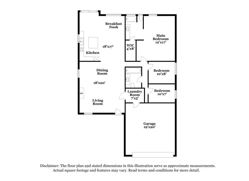 1,995/Mo, 1322 Fiesta Grande Court North Las Vegas, NV 89031 Floor Plan View