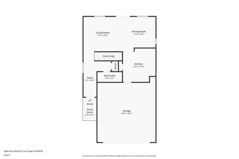 1,895/Mo, 6226 Port Astoria Court Las Vegas, NV 89122 Floor Plan View