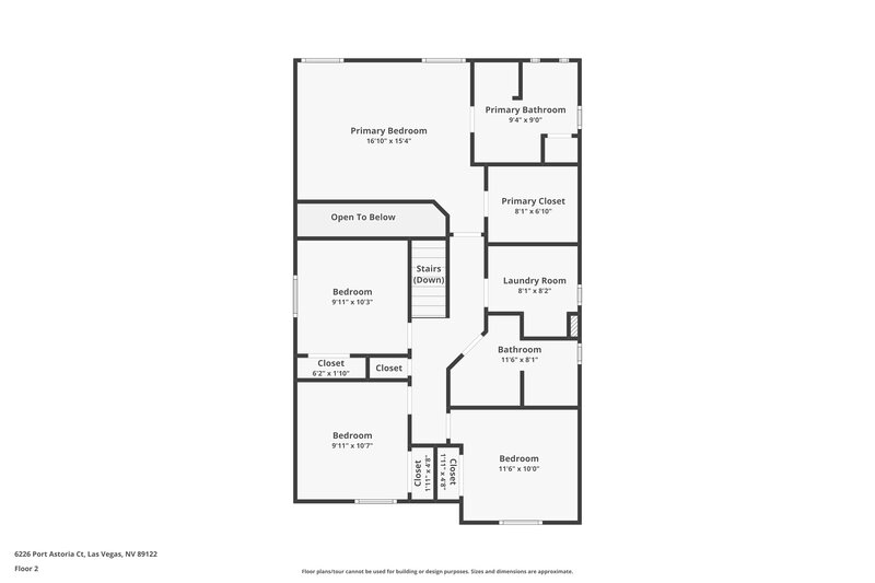1,895/Mo, 6226 Port Astoria Court Las Vegas, NV 89122 Floor Plan View 2