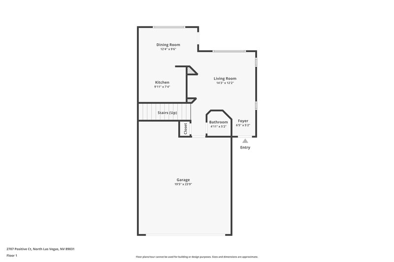 1,695/Mo, 2707 Positive Court North Las Vegas, NV 89031 Floor Plan View
