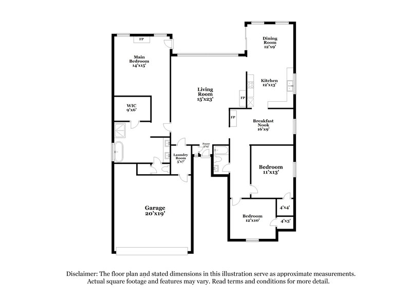 3,340/Mo, 2317 Jean Paul Avenue North Las Vegas, NV 89031 Floor Plan View