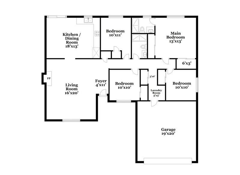 1,960/Mo, 396 Newbury Court Henderson, NV 89015 Floor Plan View