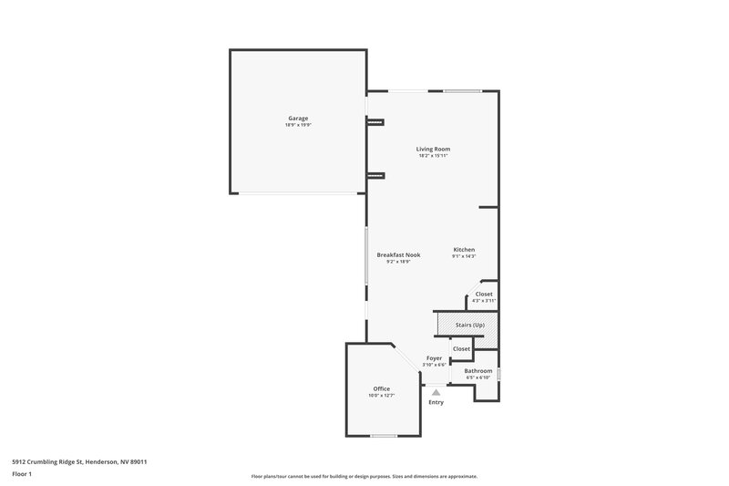 2,140/Mo, 5912 Crumbling Ridge Street Henderson, NV 89011 Floor Plan View
