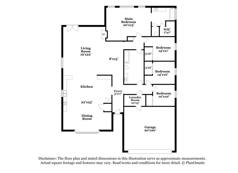1,860/Mo, 4842 Drifting Pebble St North Las Vegas, NV 89081 Floor Plan View
