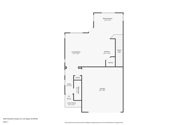 2,095/Mo, 4505 Harbison Canyon Court Las Vegas, NV 89130 Floor Plan View
