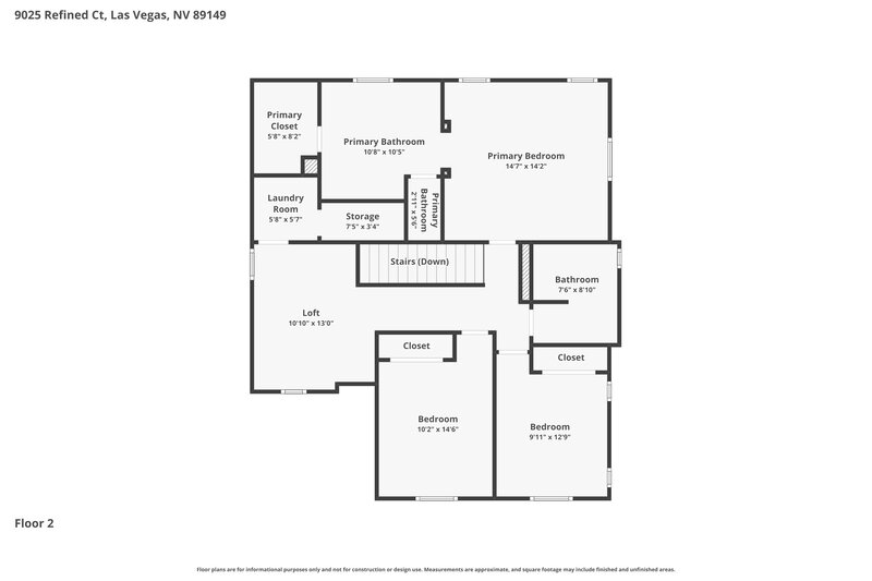 2,080/Mo, 9025 Refined Court Las Vegas, NV 89149 Floor Plan View 2