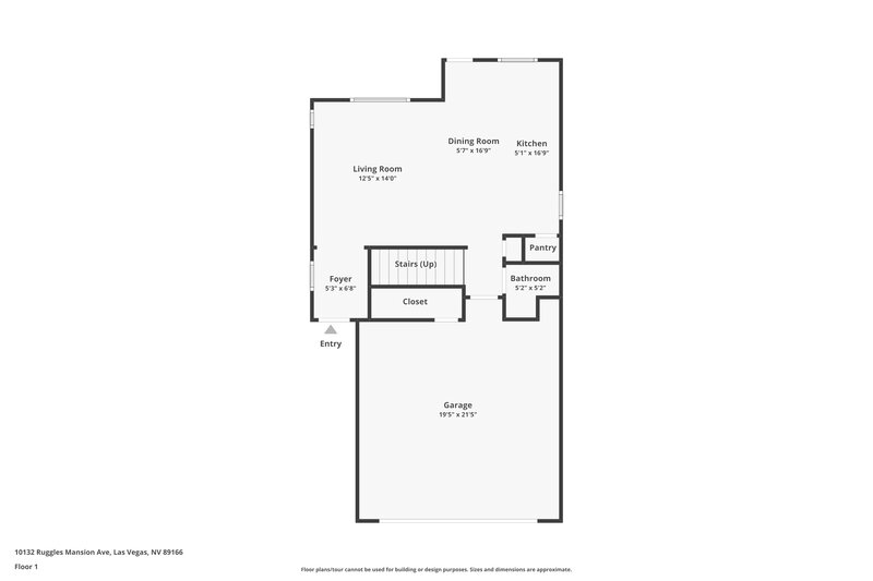 2,005/Mo, 10132 Ruggles Mansion Ave Las Vegas, NV 89166 Floorplan View 2