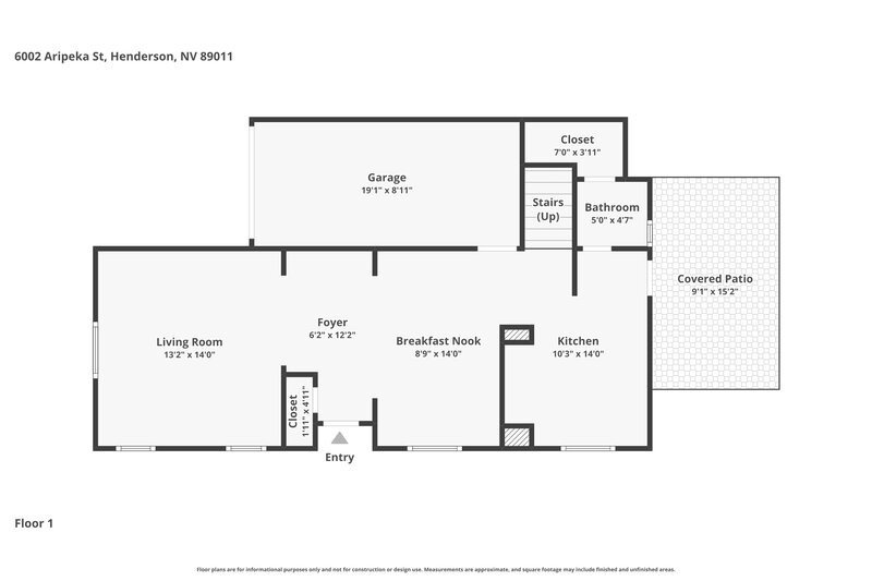 1,925/Mo, 6002 Aripeka Street Henderson, NV 89011 Floor Plan View 2