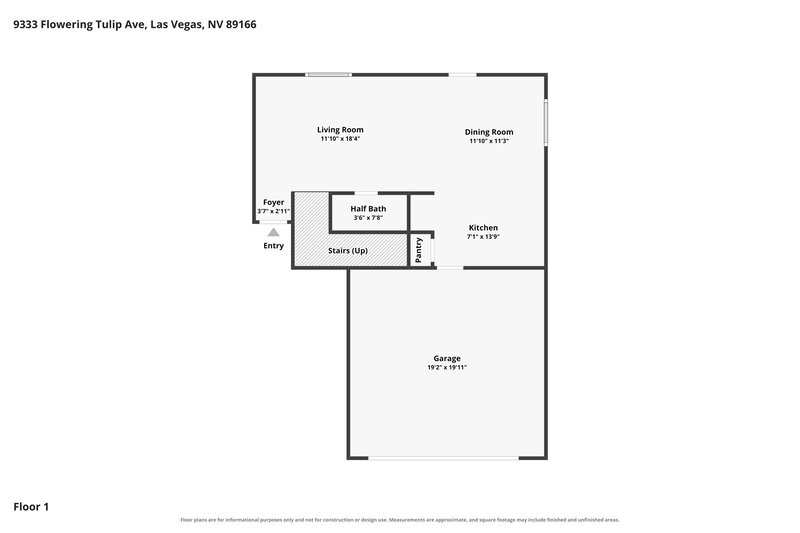 2,320/Mo, 9333 Flowering Tulip Ave Las Vegas, NV 89166 Floor Plan View