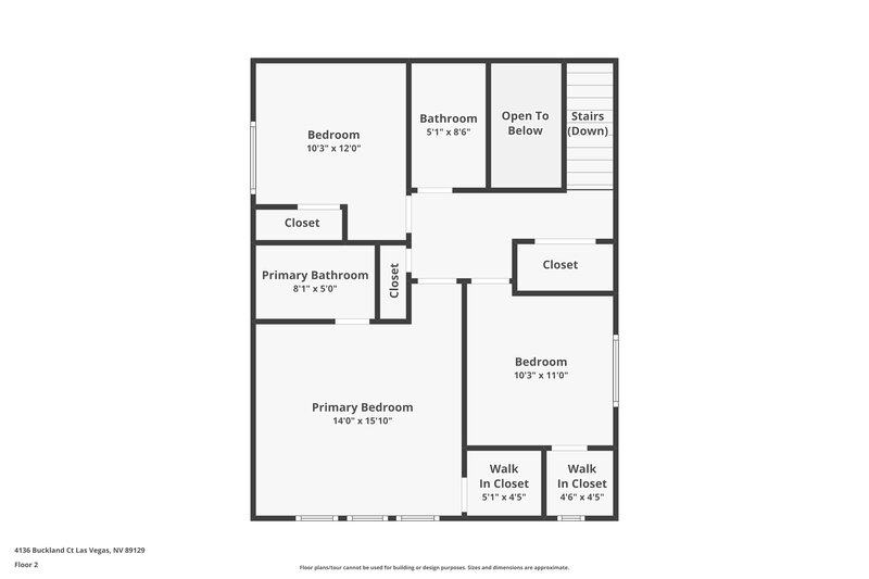 1,865/Mo, 4136 Buckland Ct Las Vegas, NV 89129 Floor Plan View 2