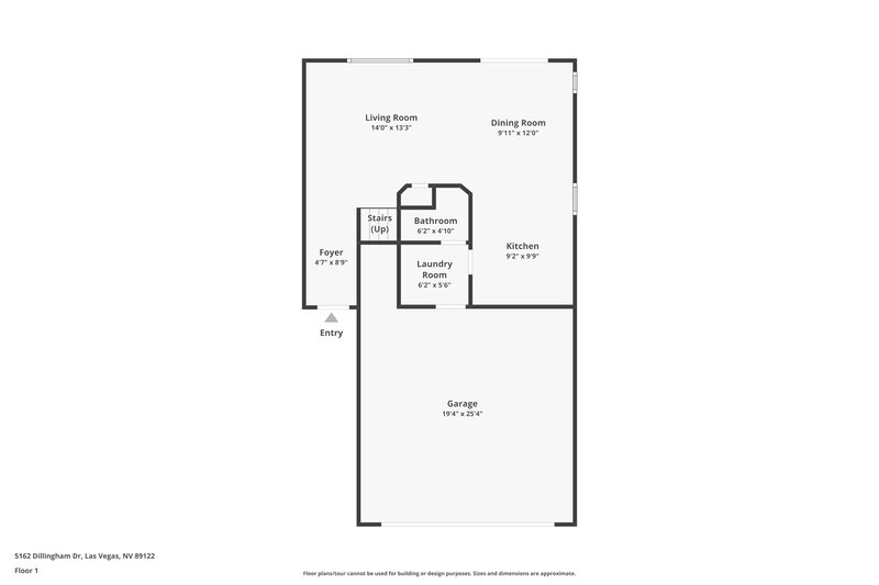 1,955/Mo, 5162 Dillingham Drive Las Vegas, NV 89122 Floor Plan View