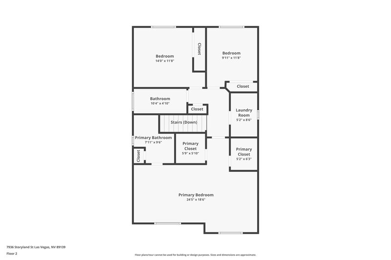 2,015/Mo, 7936 Storyland Street Las Vegas, NV 89139 Floor Plan View 2