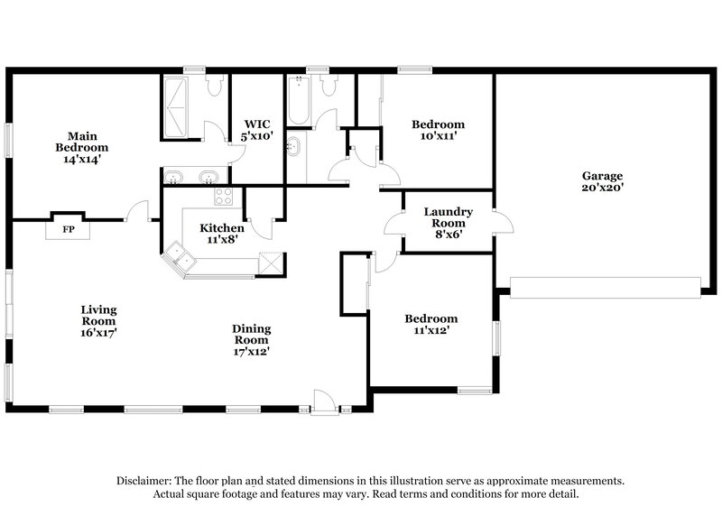 2,200/Mo, 1158 Stormy Valley Rd Las Vegas, NV 89123 Floor Plan View