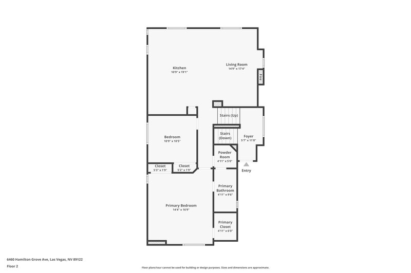 1,775/Mo, 6460 Hamilton Grove Ave Las Vegas, NV 89122 Floor Plan View