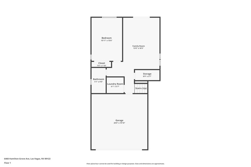 1,775/Mo, 6460 Hamilton Grove Ave Las Vegas, NV 89122 Floor Plan View 2