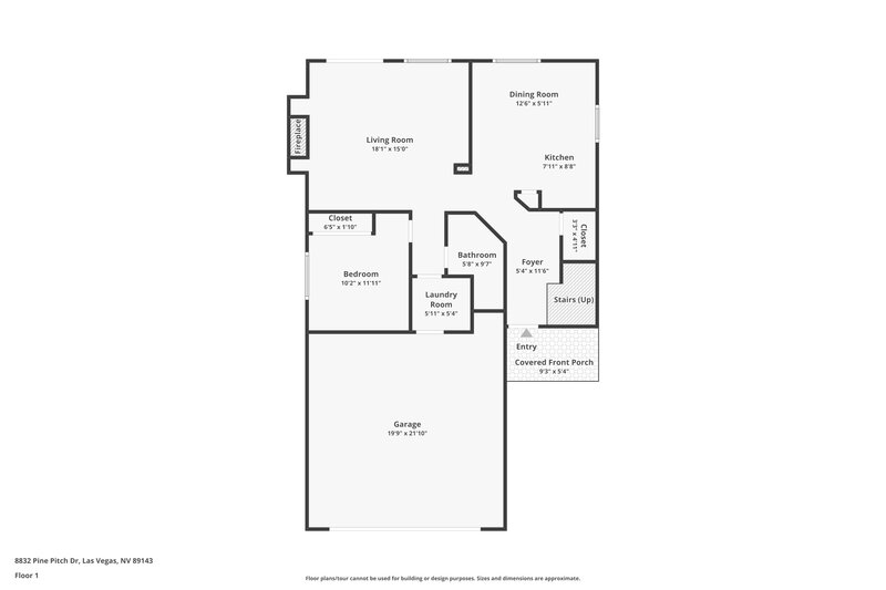 2,010/Mo, 8832 Pine Pitch Drive Las Vegas, NV 89143 Floorplan View