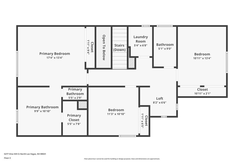 0/Mo, 5277 Vine Hill Court North Las Vegas, NV 89031 Floorplan View 2