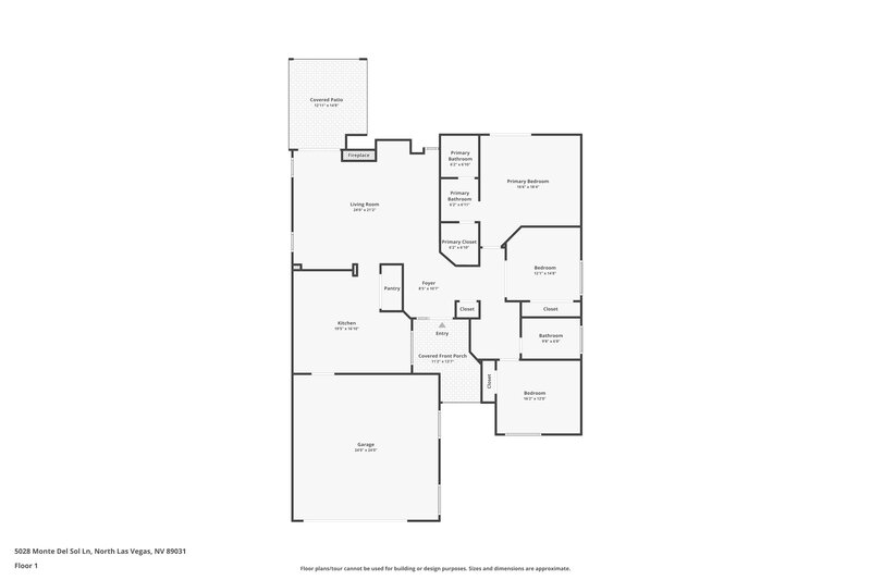 1,930/Mo, 5028 Monte Del Sol Ln North Las Vegas, NV 89031 Floor Plan View