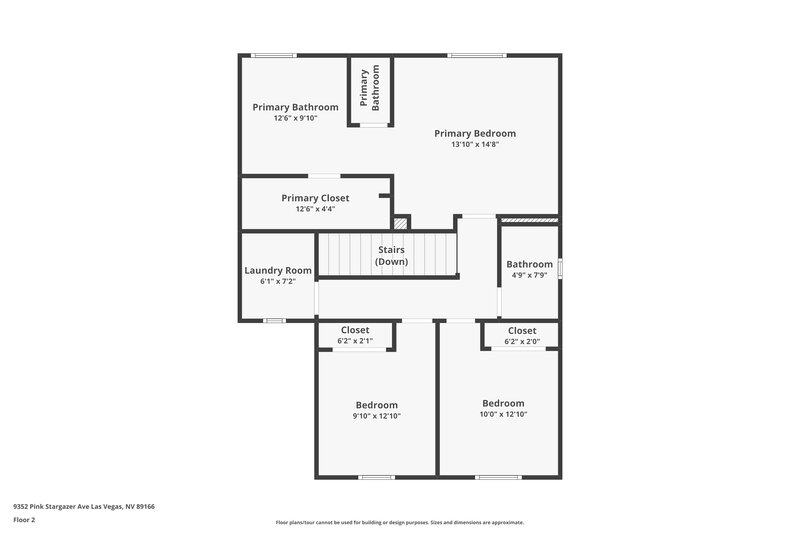 2,065/Mo, 9352 Pink Stargazer Ave Las Vegas, NV 89166 Floorplan View 2