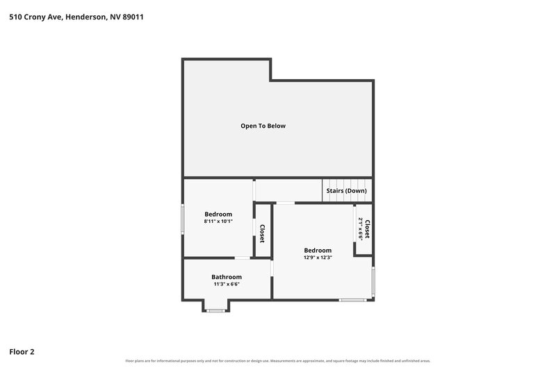 1,815/Mo, 510 Crony Avenue Henderson, NV 89011 Floor Plan View