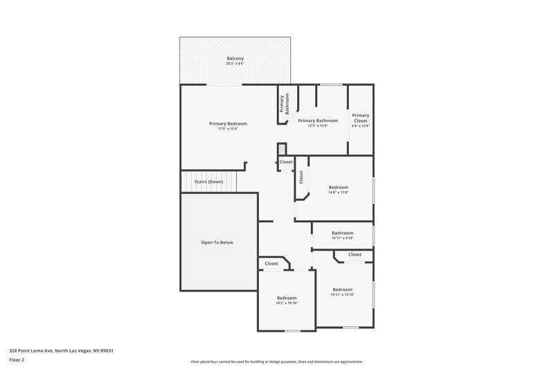 2,315/Mo, 324 Point Loma Avenue North Las Vegas, NV 89031 Floor Plan View 2