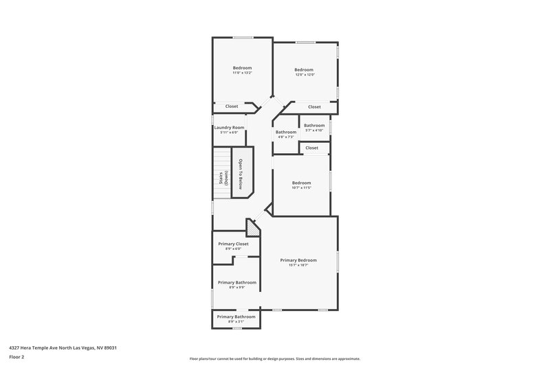 3,040/Mo, 4327 Hera Temple Avenue North Las Vegas, NV 89031 Floor Plan View 2