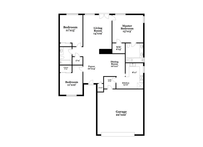 2,085/Mo, 537 Bay Bridge Dr North Las Vegas, NV 89032 Floor Plan View