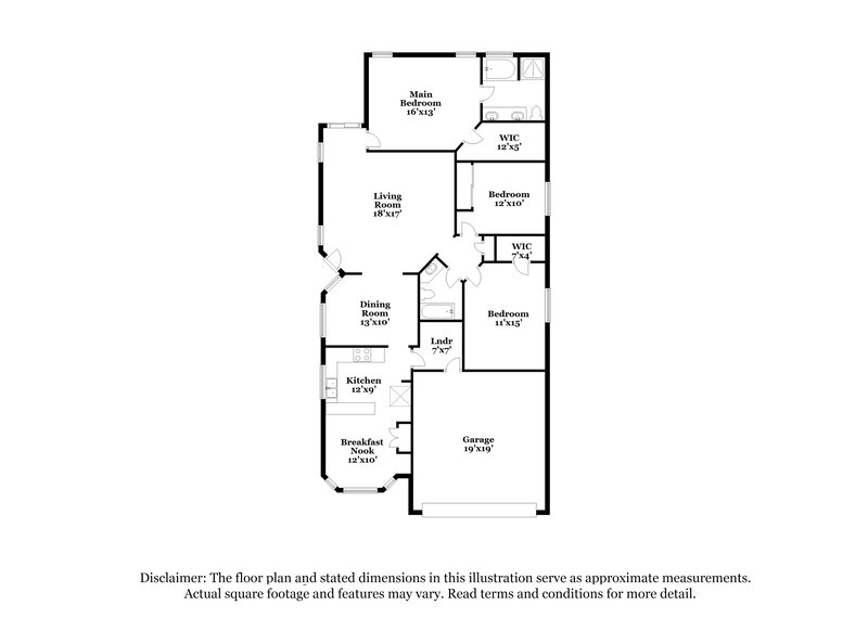 2,870/Mo, 4532 Possum Berry Lane North Las Vegas, NV 89081 Floor Plan View