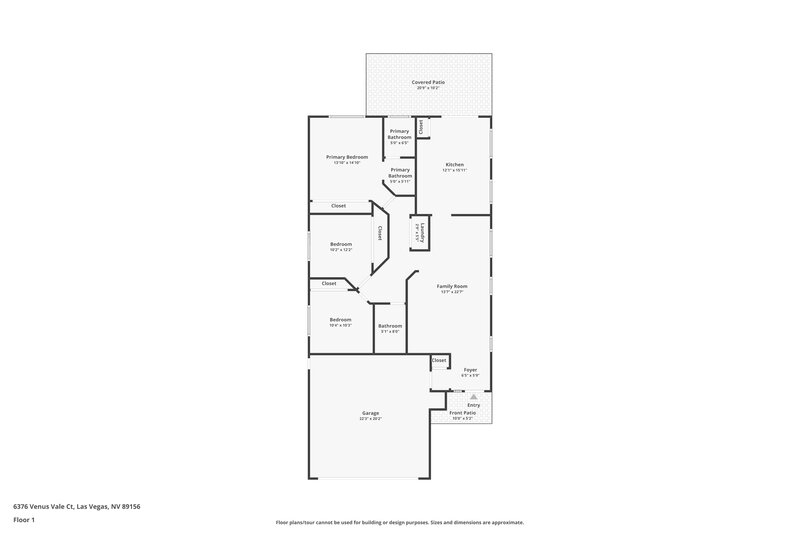 1,735/Mo, 6376 Venus Vale Court Las Vegas, NV 89156 Floor Plan View