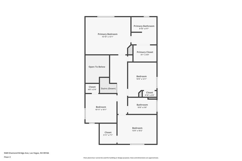 2,250/Mo, 9469 Diamond Bridge Avenue Las Vegas, NV 89166 Floor Plan View 2