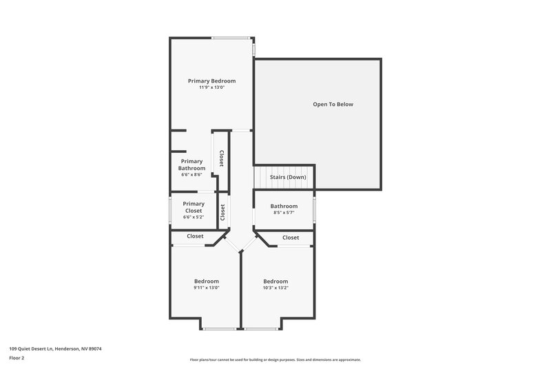1,870/Mo, 109 Quiet Desert Lane Henderson, NV 89074 Floor Plan View 2