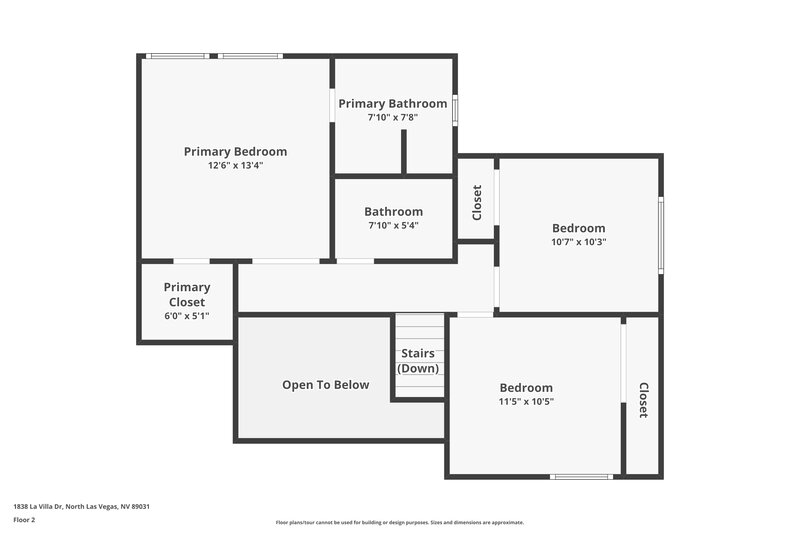 1,850/Mo, 1838 La Villa Drive North Las Vegas, NV 89031 Floor Plan View 2
