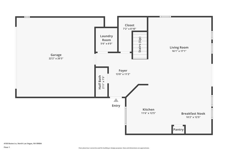 2,100/Mo, 4150 Buteo Ln North Las Vegas, NV 89084 Floor Plan View