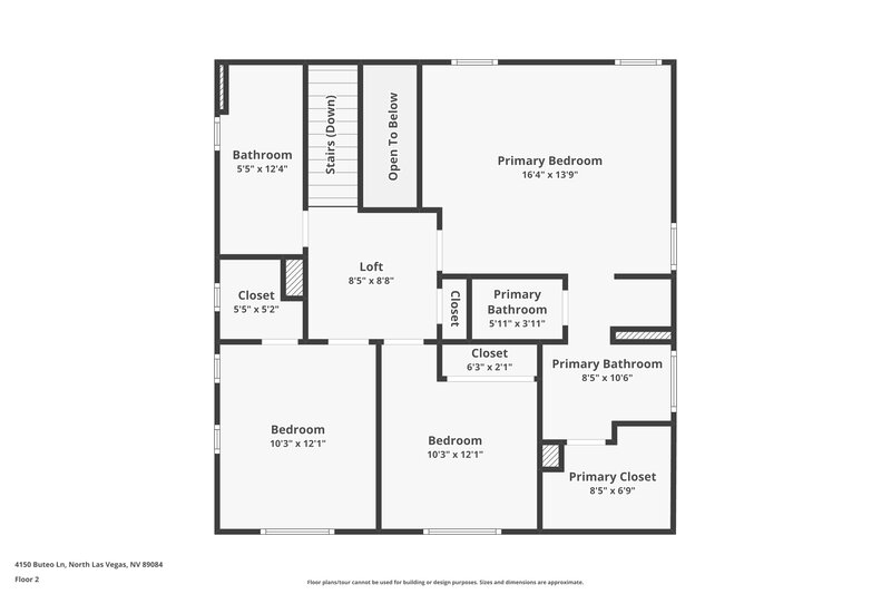 2,100/Mo, 4150 Buteo Ln North Las Vegas, NV 89084 Floor Plan View 2