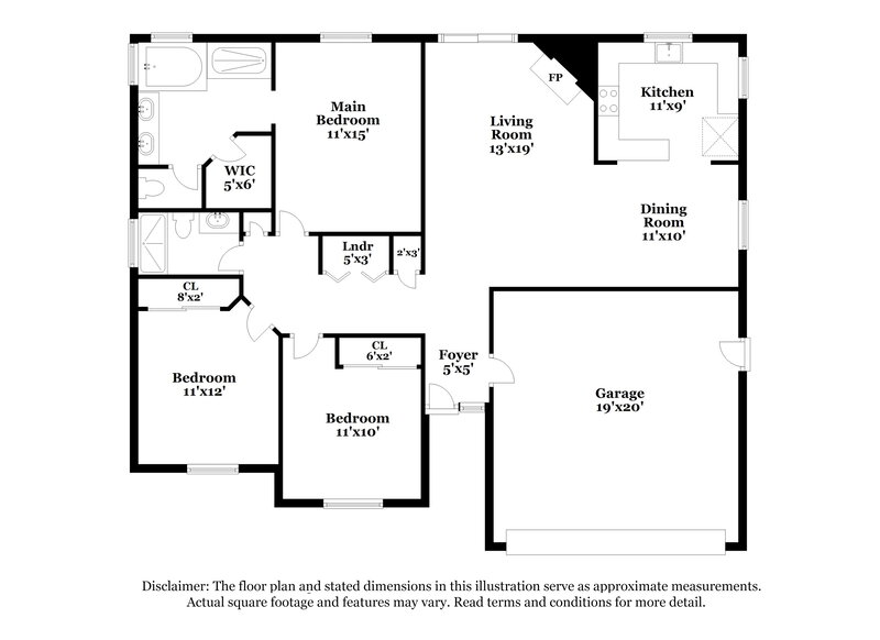 2,410/Mo, 541 Vantage Ave Henderson, NV 89002 Floor Plan View