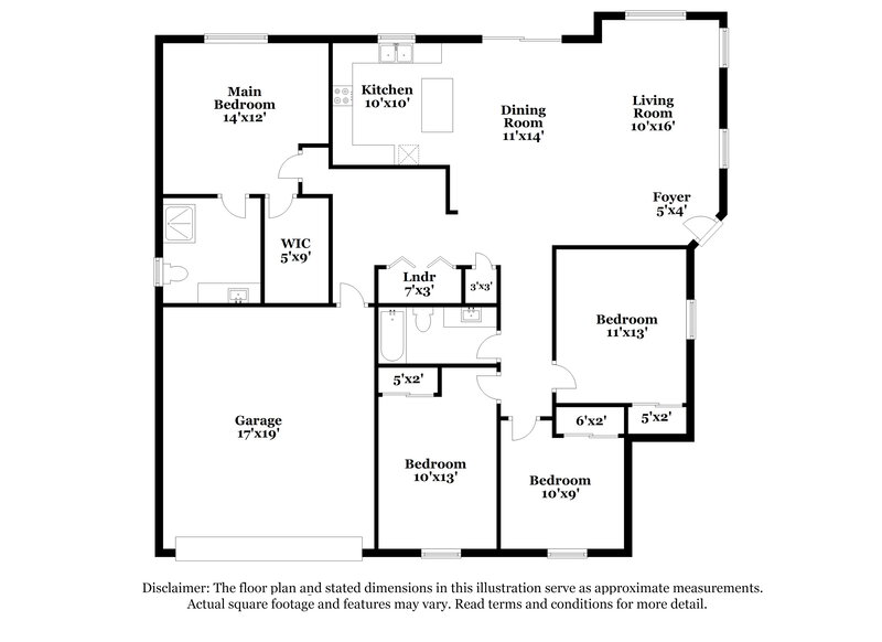 2,270/Mo, 2306 Hollow Oak Avenue North Las Vegas, NV 89031 Floor Plan View