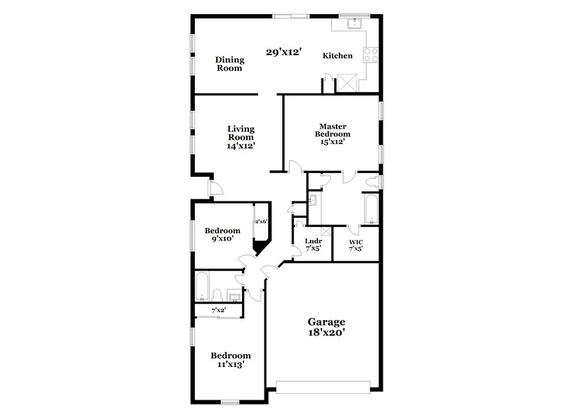1,885/Mo, 8640 Palomino Ranch St Las Vegas, NV 89131 Floor Plan View