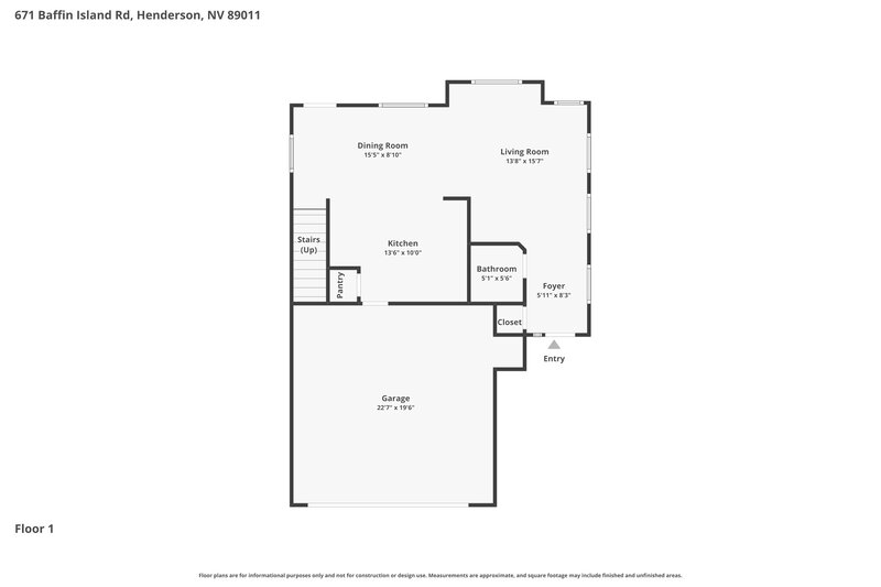 1,990/Mo, 671 Baffin Island Rd Henderson, NV 89011 Floor Plan View