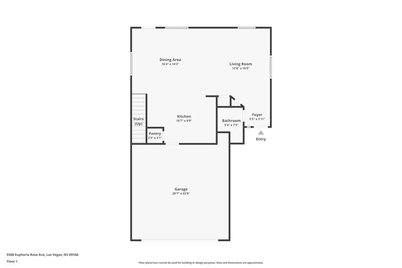 2,265/Mo, 9308 Euphoria Rose Ave Las Vegas, NV 89166 Floor Plan View
