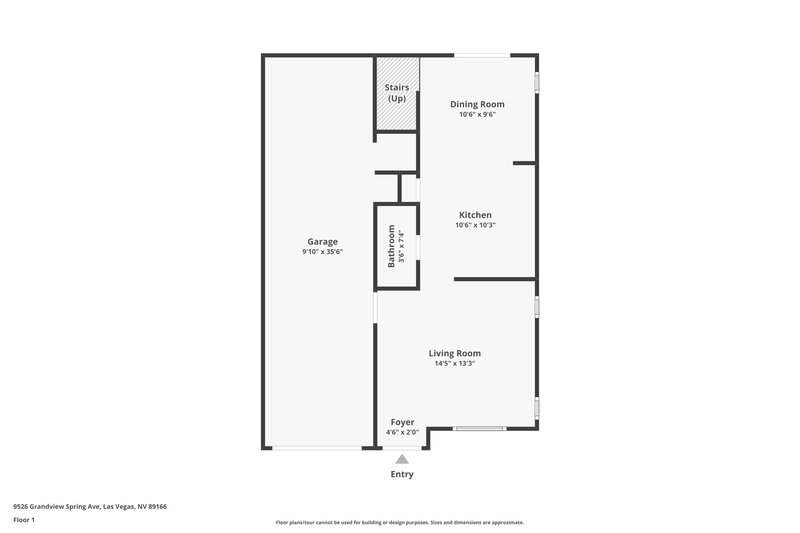 1,795/Mo, 9526 Grandview Spring Avenue Las Vegas, NV 89166 Floor Plan View